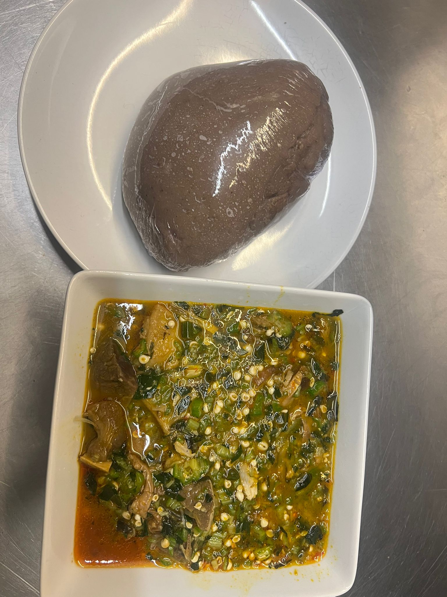 Okro Soup with Amala
